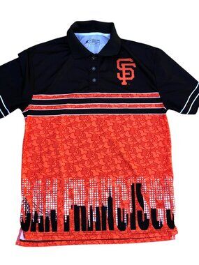 KLEW San Francisco Giants Polo Shirt Men's LG MLB Moisture Wicking Top